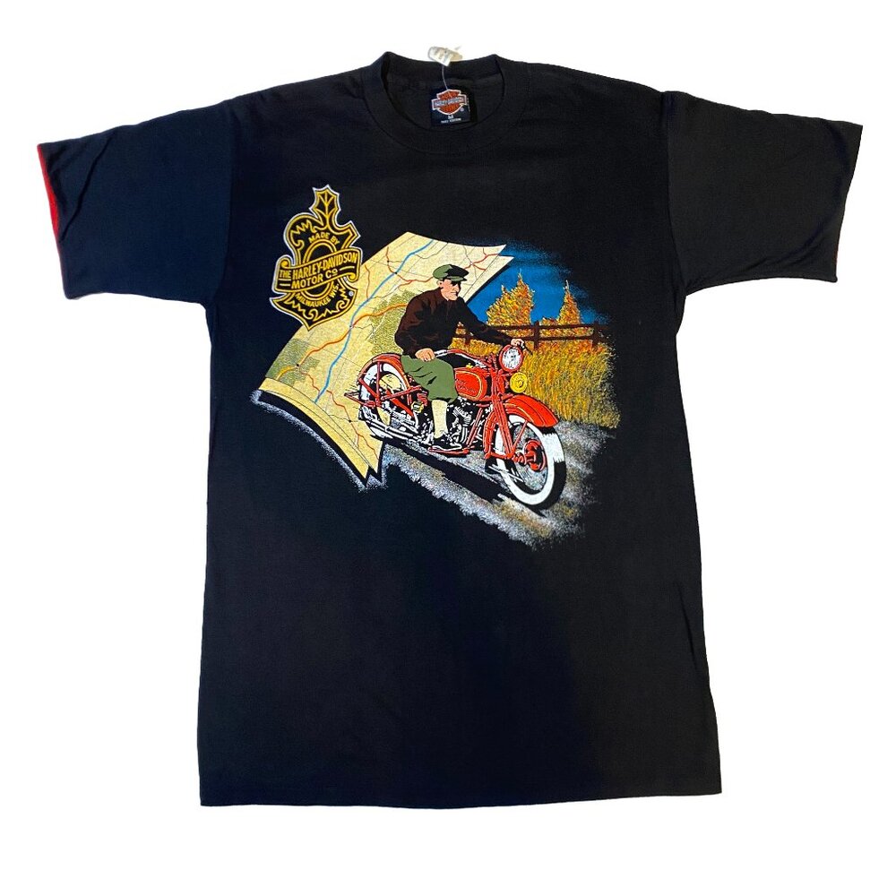 Vintage Harley Davidson T-Shirt Made in USA 90s Style Biker Graphic Tee Sz L